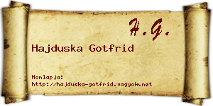 Hajduska Gotfrid névjegykártya